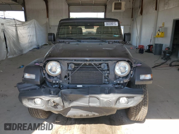 2021 Jeep Wrangler Unlimited Sport S with VIN 1C4HJXDG3MW544043, listed as a Copart auction lot 56559015 with 84,344 mi miles and Salvage title. Bid and sale history available at DreamBid. Image 5.