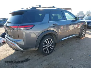 2023 Nissan Pathfinder Platinum with VIN 5N1DR3DK4PC204924, listed as a IAAI auction lot 41366352 with 25,918 mi miles and . Bid and sale history available at DreamBid. Image 4.