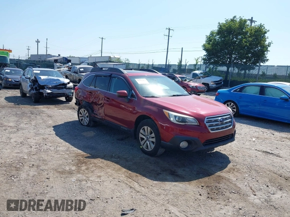 2015 Subaru Outback Premium with VIN 4S4BSAHC5F3308906, listed as a IAAI auction lot 42583462 with 173,026 mi miles and . Bid and sale history available at DreamBid. Image 1.