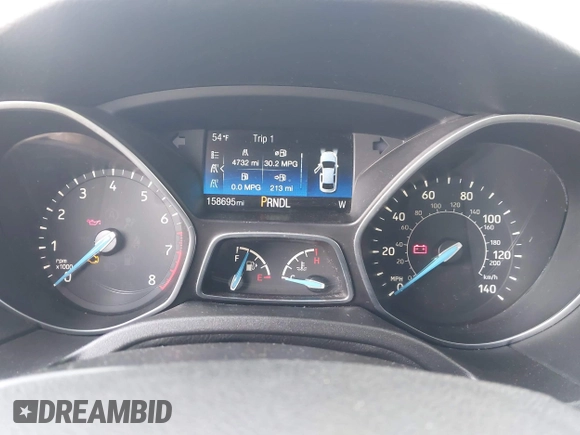 2016 Ford Focus SE with VIN 1FADP3F25GL384296, listed as a IAAI auction lot 41765750 with 158,695 mi miles. Bid and sale history available at carsss.com. Image 7.