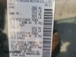 2013 Infiniti JX35 with VIN 5N1AL0MMXDC345884, listed as a Copart auction lot 71356404 with 150,655 mi miles and Salvage Title. Bid and sale history available at carsss.com. Image 13.