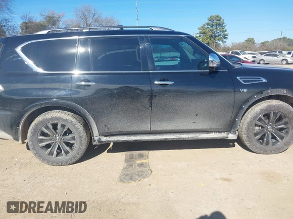 2019 Nissan Armada Platinum with VIN JN8AY2NF1K9350665, listed as a IAAI auction lot 41371514 with 111,133 mi miles. Bid and sale history available at carsss.com. Image 13.