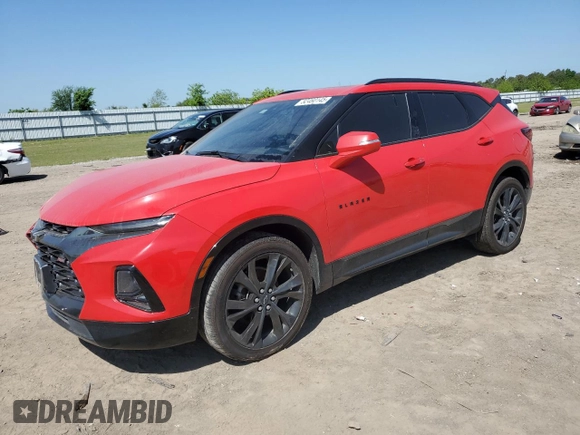 2021 Chevrolet Blazer RS z VIN 3GNKBERS8MS568099, wystawiony jako Copart lot #52460145 z przebiegiem 72 984 mil mil oraz Szkoda całkowita • Salvage title. Historia ofert i sprzedaży dostępna na DreamBid. Obrazek 1.