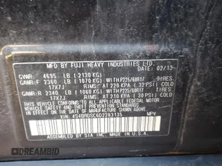 2013 Subaru Outback Limited with VIN 4S4BRDSC6D2283135, listed as a Copart auction lot 85311434 with 123,114 mi miles and Non repairable. Bid and sale history available at DreamBid. Image 13.