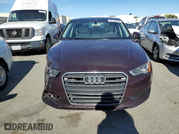2015 Audi A3 2.0T Premium Plus with VIN WAUEFGFF0F1038059, listed as a Copart auction lot 61135833 with 58,787 mi miles. Bid and sale history available at carsss.com. Image 5.