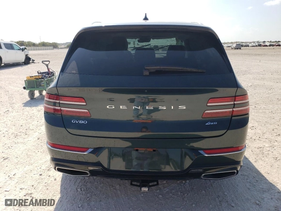 2022 Genesis GV80 with VIN KMUHBDSBXNU082397, listed as a Copart auction lot 78916714 with 26,348 mi miles and Salvage Title. Bid and sale history available at carsss.com. Image 6.
