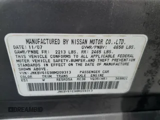 2008 Infiniti G35 with VIN JNKBV61E98M209313, listed as a Copart auction lot 73354104 with 227,334 mi miles and Salvage Title. Bid and sale history available at DreamBid. Image 12.