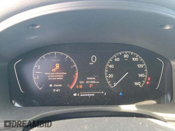 2025 Honda Civic Sport with VIN 2HGFE2F57SH505527, listed as a Copart auction lot 54963955 with 11,408 mi miles and Salvage title. Bid and sale history available at DreamBid. Image 9.