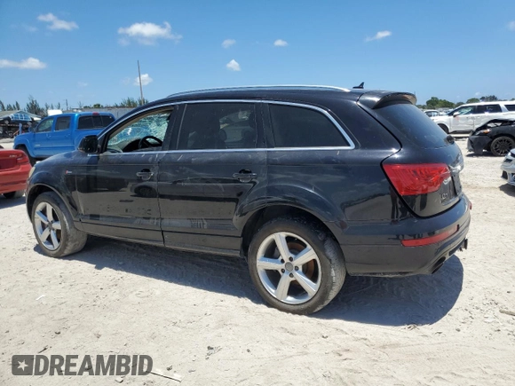 2011 Audi Q7 S line with VIN WA1DGAFE3BD006595, listed as a Copart auction lot 61010615 with 184,175 mi miles and Salvage title. Bid and sale history available at DreamBid. Image 2.