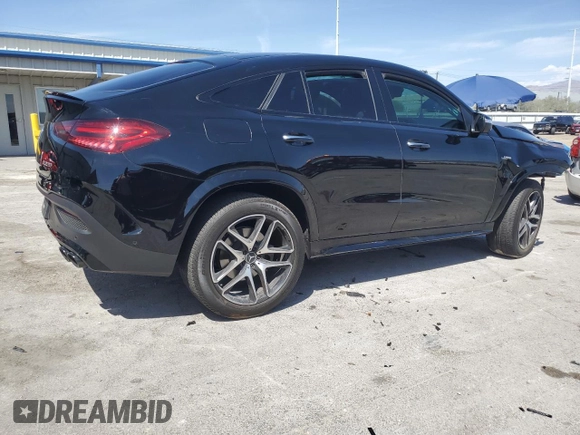 2024 Mercedes-Benz GLE 53 AMG with VIN 4JGFD6BB0RB109765, listed as a Copart auction lot 53395805 with 10,542 mi miles and Salvage title. Bid and sale history available at DreamBid. Image 3.