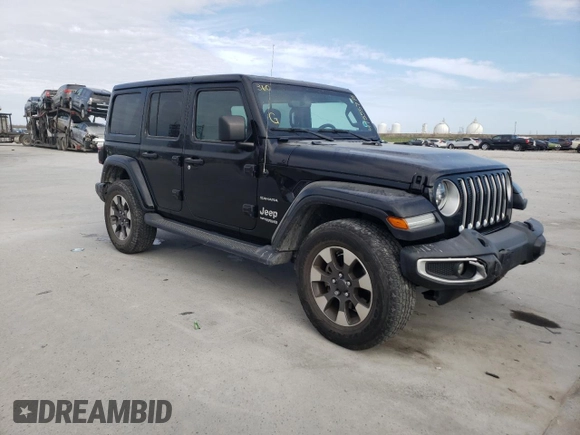 2022 Jeep Wrangler Unlimited Sahara with VIN 1C4HJXEG3NW248021, listed as a Copart auction lot 47555775 with 31,479 mi miles and Salvage Title. Bid and sale history available at DreamBid. Image 4.