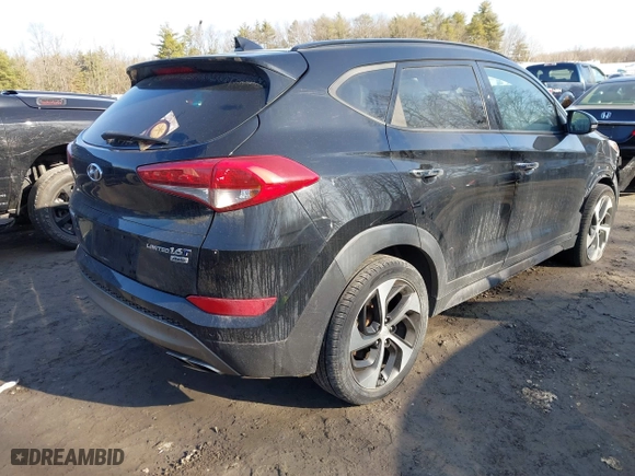 2016 Hyundai Tucson Limited with VIN KM8J3CA23GU165293, listed as a IAAI auction lot 41756821 with 59,998 mi miles. Bid and sale history available at carsss.com. Image 4.