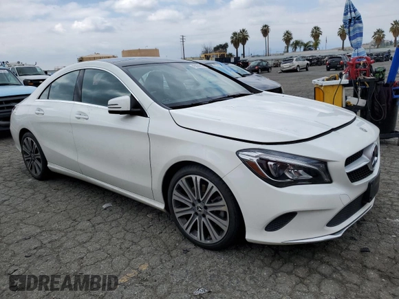 2019 Mercedes-Benz CLA with VIN WDDSJ4GB0KN761319, listed as a Copart auction lot 45034353 with 46,156 mi miles. Bid and sale history available at carsss.com. Image 4.