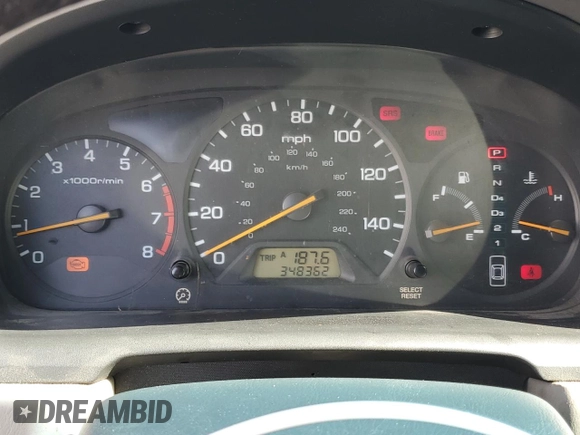 1998 Honda Accord EX z VIN 1HGCG1650WA014227, wystawiony jako Copart lot #45868775 z przebiegiem 348 362 mil mil oraz Szkoda całkowita • Salvage title. Historia ofert i sprzedaży dostępna na DreamBid. Obrazek 9.