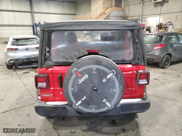 2018 Jeep Wrangler Sport S with VIN 1C4GJXAG1JW232637, listed as a Copart auction lot 45451105 with 116,235 mi miles and Salvage Title. Bid and sale history available at carsss.com. Image 6.