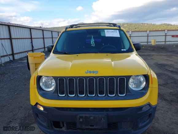 2016 Jeep Renegade Sport with VIN ZACCJBAT6GPD13928, listed as a IAAI auction lot 41728951 with 121,108 mi miles. Bid and sale history available at carsss.com. Image 12.