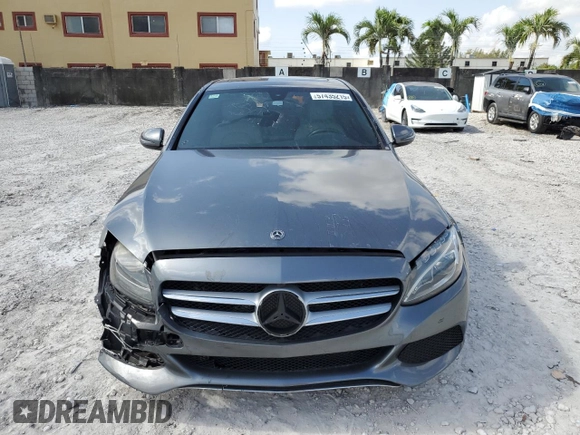 2018 Mercedes-Benz C 300 with VIN 55SWF4JBXJU265610, listed as a Copart auction lot 57435215 with 46,071 mi miles and Salvage title. Bid and sale history available at DreamBid. Image 5.