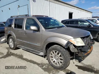2008 Nissan Pathfinder LE with VIN 5N1BR18B08C619357, listed as a Copart auction lot 45152395 with 266,201 mi miles and Salvage Title. Bid and sale history available at carsss.com. Image 4.