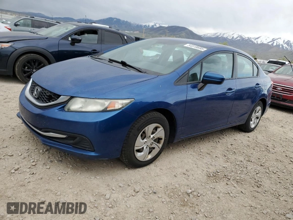 2014 Honda Civic Sedan LX with VIN 19XFB2F51EE008366, listed as a Copart auction lot 54518695 with 170,628 mi miles and Clean Title. Bid and sale history available at carsss.com. Image 1.