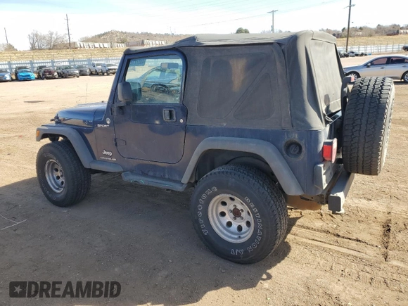 2006 Jeep Wrangler Sport with VIN 1J4FA49S26P775297, listed as a Copart auction lot 48072125 with 0 mi miles and Salvage Title. Bid and sale history available at carsss.com. Image 2.