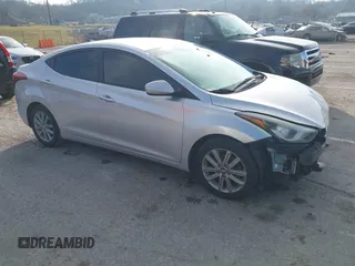 2016 Hyundai Elantra SE with VIN 5NPDH4AE0GH654960, listed as a IAAI auction lot 41089501 with 136,612 mi miles. Bid and sale history available at carsss.com. Image 1.