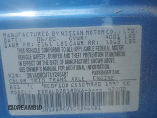 2020 Nissan Sentra SV z VIN 3N1AB8CV7LY246481, wystawiony jako Copart lot #52679955 z przebiegiem 40 476 mil mil oraz Szkoda całkowita • Salvage title. Historia ofert i sprzedaży dostępna na DreamBid. Obrazek 13.