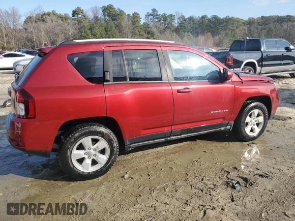 2016 Jeep Compass Latitude with VIN 1C4NJCEB7GD543444, listed as a Copart auction lot 84266844 with 61,564 mi miles and Salvage Title. Bid and sale history available at carsss.com. Image 3.