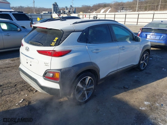 2018 Hyundai Kona Ultimate with VIN KM8K5CA50JU069055, listed as a IAAI auction lot 41634286 with 130,109 mi miles. Bid and sale history available at carsss.com. Image 4.
