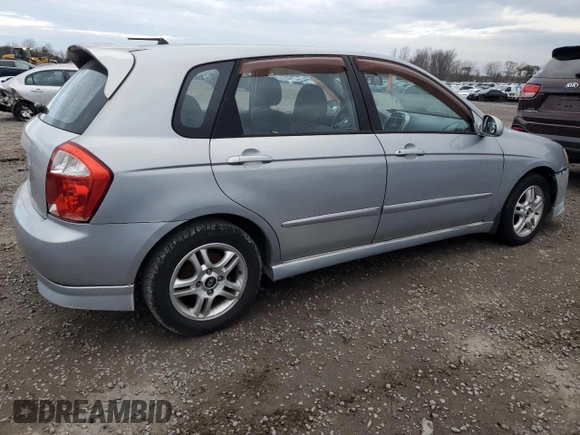 2005 Kia Spectra with VIN KNAFE161055128022, listed as a Copart auction lot 85615204 with 105,444 mi miles and Clean Title. Bid and sale history available at DreamBid. Image 3.