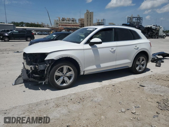 2019 Audi Q5 Premium with VIN WA1ANAFY7K2034382, listed as a Copart auction lot 56514475 with 56,620 mi miles and Salvage title. Bid and sale history available at DreamBid. Image 1.