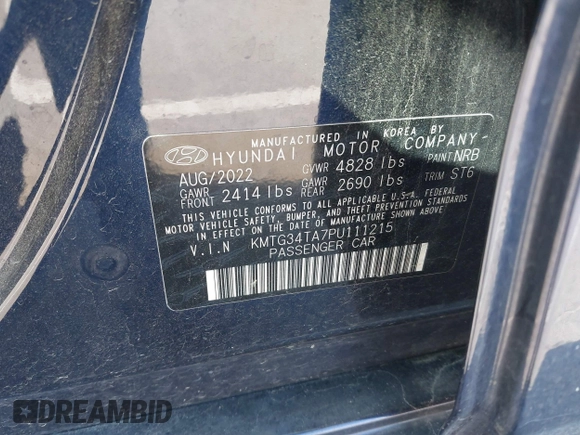 2023 Genesis G70 2.0T z VIN KMTG34TA7PU111215, wystawiony jako IAAI lot #40628348 z przebiegiem 25 146 mil mil oraz . Historia ofert i sprzedaży dostępna na DreamBid. Obrazek 9.