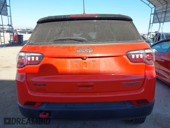 2020 Jeep Compass Trailhawk with VIN 3C4NJDDBXLT239116, listed as a IAAI auction lot 41402449 with 38,021 mi miles and . Bid and sale history available at carsss.com. Image 16.