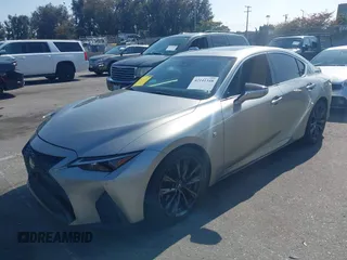 2021 Lexus IS with VIN JTHGZ1B21M5044458, listed as a IAAI auction lot 42141348 with 30,087 mi miles. Bid and sale history available at carsss.com. Image 2.