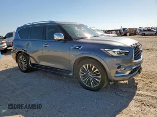 2018 Infiniti QX80 with VIN JN8AZ2NEXJ9195620, listed as a Copart auction lot 57509485 with 92,051 mi miles and Clean title. Bid and sale history available at DreamBid. Image 4.