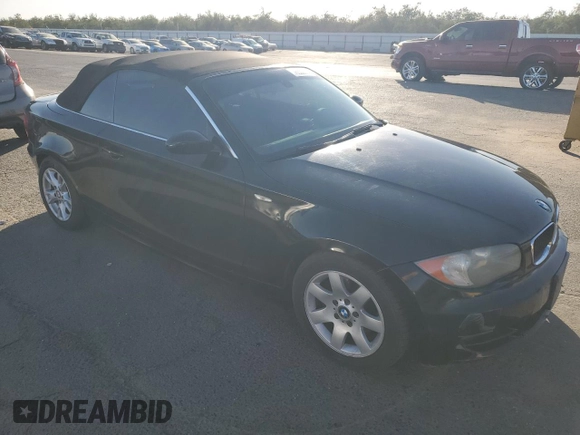 2008 BMW 1 Series 128i with VIN WBAUN13508VH80094, listed as a Copart auction lot 78333574 with 134,255 mi miles and Salvage Title. Bid and sale history available at DreamBid. Image 4.
