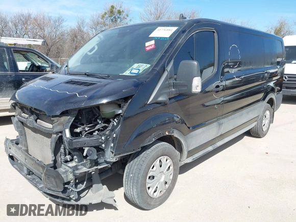 2023 Ford Transit Cargo with VIN 1FTYE1Y89PKB02836, listed as a IAAI auction lot 41736881 with 66,915 mi miles. Bid and sale history available at carsss.com. Image 2.