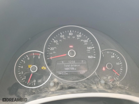 2012 Volkswagen Beetle 2.5L w/Sound/Nav PZEV with VIN 3VWJP7AT2CM642252, listed as a Copart auction lot 48182585 with 141,778 mi miles and Salvage Title. Bid and sale history available at carsss.com. Image 9.