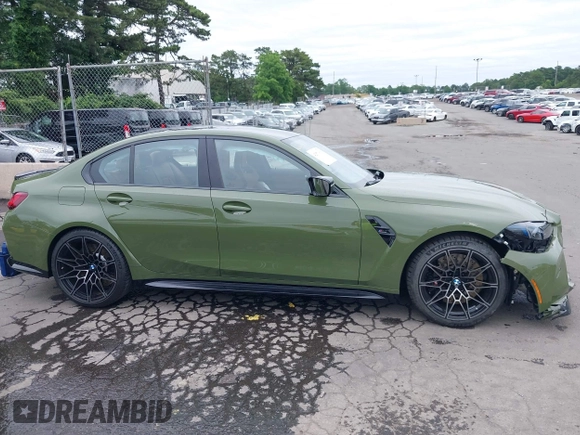 2025 BMW M3 Competition xDrive with VIN WBS33HJ01SFV12263, listed as a IAAI auction lot 42571639 with 187 mi miles and . Bid and sale history available at DreamBid. Image 13.