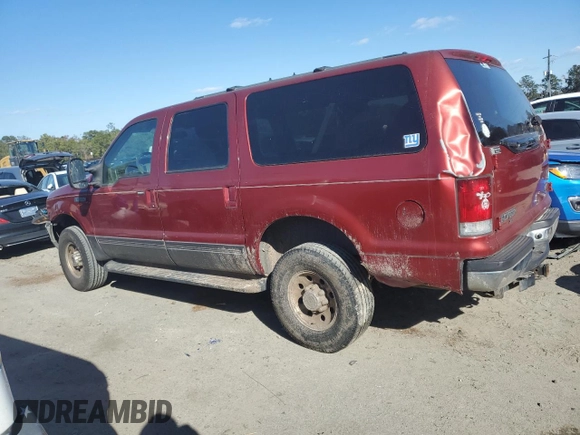 2001 Ford Excursion XLT with VIN 1FMNU41S91EB00633, listed as a Copart auction lot 82747134 with 334,564 mi miles and Salvage Title. Bid and sale history available at DreamBid. Image 2.