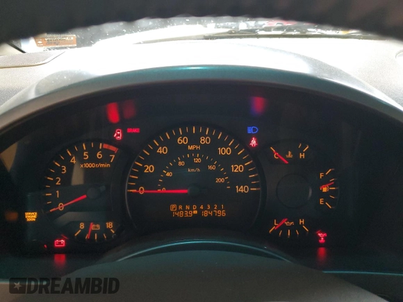2007 Nissan Titan LE with VIN 1N6BA06A07N213482, listed as a Copart auction lot 51676285 with 184,796 mi miles and Salvage Title. Bid and sale history available at DreamBid. Image 9.