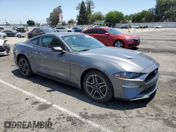 2021 Ford Mustang EcoBoost with VIN 1FA6P8TH2M5127983, listed as a Copart auction lot 61433405 with 52,953 mi miles and Salvage title. Bid and sale history available at DreamBid. Image 4.