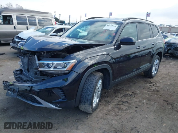 2021 Volkswagen Atlas SE z VIN 1V2WR2CAXMC558294, wystawiony jako IAAI lot #41447619 z przebiegiem 48 652 mil mil oraz . Historia ofert i sprzedaży dostępna na DreamBid. Obrazek 17.