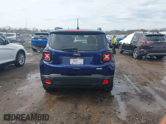 2018 Jeep Renegade Latitude with VIN ZACCJABB8JPG83883, listed as a IAAI auction lot 41940718 with 57,688 mi miles. Bid and sale history available at carsss.com. Image 16.