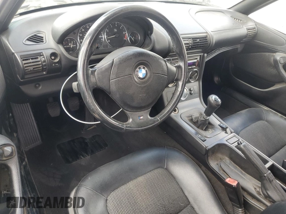 2000 BMW Z3 2.5 with VIN 4USCH9340YLF85274, listed as a Copart auction lot 56897255 with 137,807 mi miles and Salvage title. Bid and sale history available at DreamBid. Image 8.