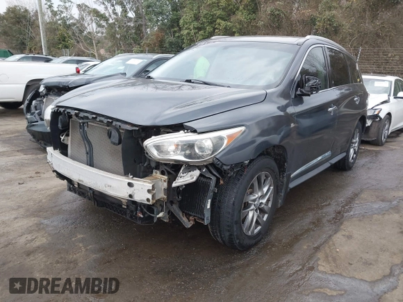 2014 Infiniti QX60 with VIN 5N1AL0MMXEC509166, listed as a IAAI auction lot 41668998 with 122,687 mi miles and . Bid and sale history available at DreamBid. Image 18.