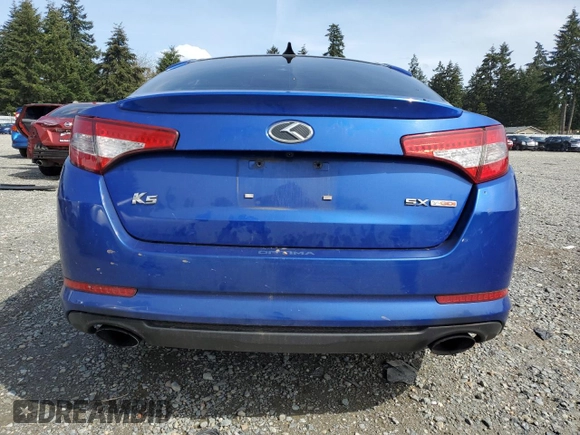2013 Kia Optima SX with VIN 5XXGR4A65DG153959, listed as a Copart auction lot 52216175 with 112,332 mi miles and Salvage Title. Bid and sale history available at carsss.com. Image 6.