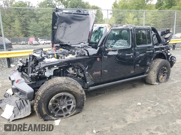 2023 Jeep Wrangler Rubicon with VIN 1C4HJXFN9PW507594, listed as a Copart auction lot 73111214 with Not provided miles and Salvage title. Bid and sale history available at DreamBid. Image 1.