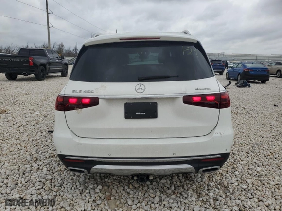 2024 Mercedes-Benz GLS with VIN 4JGFF5KE8RB125341, listed as a Copart auction lot 43917165 with 17,544 mi miles and Salvage Title. Bid and sale history available at carsss.com. Image 6.