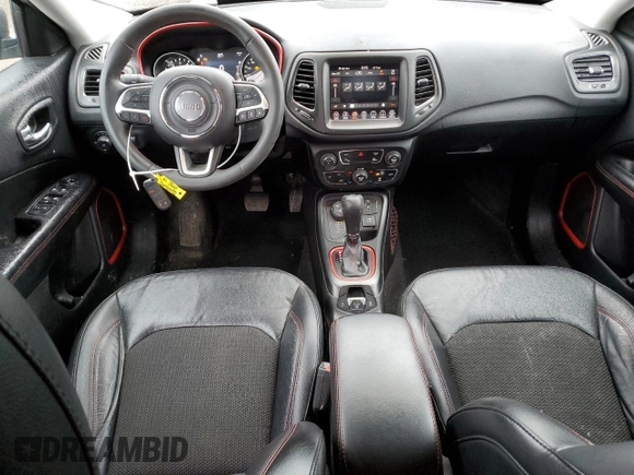 2021 Jeep Compass Trailhawk with VIN 3C4NJDDB5MT590369, listed as a Copart auction lot 46107685 with 67,857 mi miles and Salvage title. Bid and sale history available at DreamBid. Image 8.