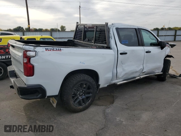 2024 Chevrolet Silverado 1500 Custom Trail Boss with VIN 3GCUDCED0RG387337, listed as a Copart auction lot 74024324 with 0 mi miles and Salvage Title. Bid and sale history available at carsss.com. Image 3.